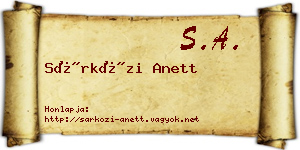 Sárközi Anett névjegykártya